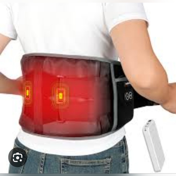 Gray Cordless Heating Pad for Back Pain Relief - Picture 3 of 4